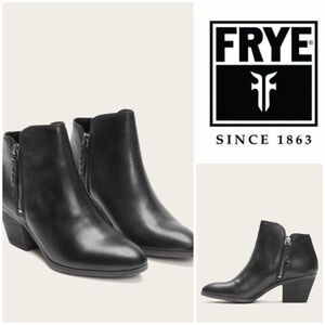 Frye Black Ankle Booties with Zipper
